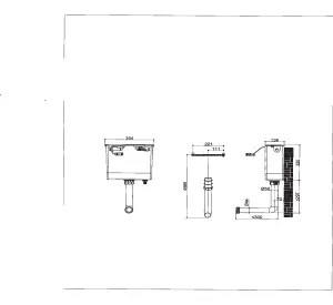 Ether Compact Concealed Dual Flush Cistern with Gold Oval Flush Button