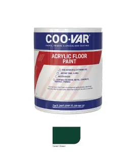 CooVar Acrylic Floor Paint - Forest Green - 5 Litre