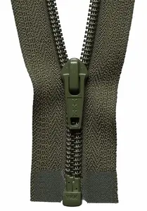 NYLON O/E ZIP 36CM - Nylon Open End Zip: 36cm: Khaki - YKK