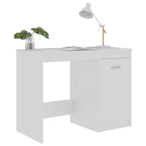 Berkfield Desk High Gloss White 100x50x76 cm Engineered Wood