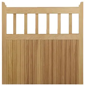 Iroko Cottage Gate Single - 0.9m Wide x 2.1m High - Left Hand Hung