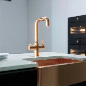 Liquida EBT411CP 4 In 1 Brushed Copper Kitchen Instant Boiling Hot Water Tap