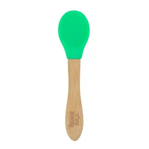 Tiny Dining - Children's Bamboo Silicone Tip Spoon - Green