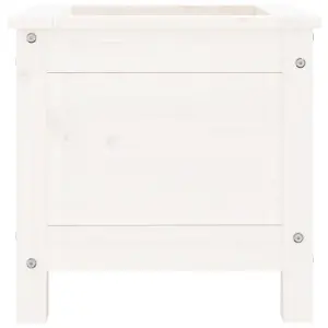 Berkfield Garden Planter White 40x40x39 cm Solid Wood Pine