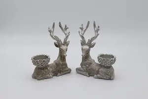 2pc Stag Tealight Candle Holders