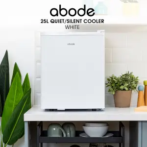 Abode Mini Drinks Cooler 25L Quiet Table Top White A25THBC102W