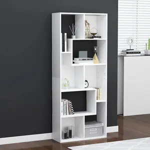 Berkfield Book Cabinet White 67x24x161 cm Engineered Wood