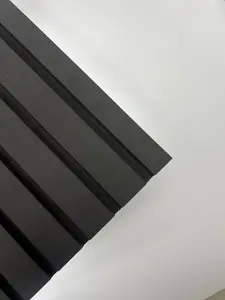 Premium Black Slat Wall Panel 1210x1210x10mm (10 Pack)