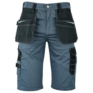 MS9 Mens Work Redhawk Cargo Combat Holster Pockets Tactical Worker Working Shorts E1, Grey - 38W