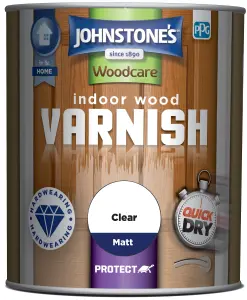 Johnstone's Indoor Clear Varnish Matt - 750ml