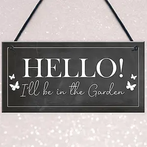 Red Ocean Garden Sign Novelty Garden Plaque Summer House Sign Garden Shed Sign Friendship Gift Shabby Chic Sign