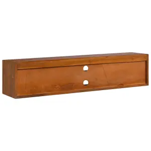 Berkfield Wall-mounted TV Cabinet 135x30x30 cm Solid Teak Wood