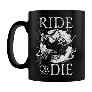 Grindstore Ride Or Die Witch Mug Black/White (One Size)