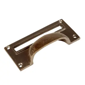 Hammer & Tongs - Filing Cabinet Cup Handle with Card Frame - W100mm x H50mm