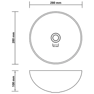 Belfry Bathroom Lonie 280mm L x 280mm W Ceramic Circular Sink Light Blue