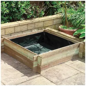 Westland Grow it Wooden Square 1 Metre Garden Raised Bed Liner Vegetable Garden