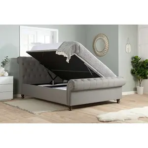 Birlea Castello Double Side Ottoman Bed Grey