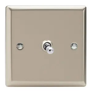 Varilight 1-Gang 10A 1- or 2-Way Toggle Switch Satin