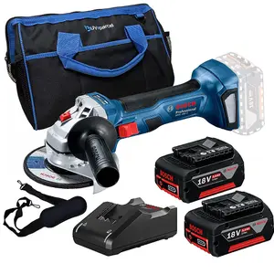 Bosch GWS 18V-7 18v 125mm Brushless Angle Grinder 2x 5.0ah Batteries + 16" Bag