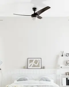 Ceiling Fan with Light Black JIBOA