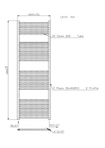 Right Radiators 1800x600 mm Vertical Straight Heated Towel Rail Radiator Ladder Warmer Anthracite