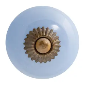 Nicola Spring - Round Ceramic Cabinet Knob - Solid