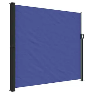 Berkfield Retractable Side Awning Blue 180x300 cm