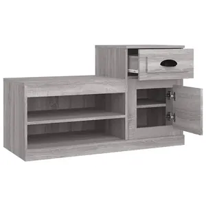 Berkfield Shoe Cabinet Grey Sonoma 100x42x60 cm Engineered Wood