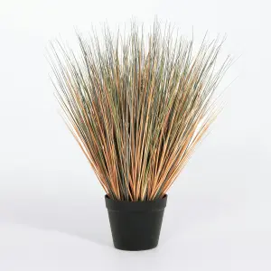 Blooming Artificial - 60cm / 2ft Green / Brown Artificial Carex Grass