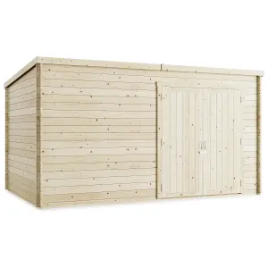 BillyOh Pro Pent Log Cabin Wooden Shed - W4.0m x D2.5m (13 x 8ft) - 19mm Thickness