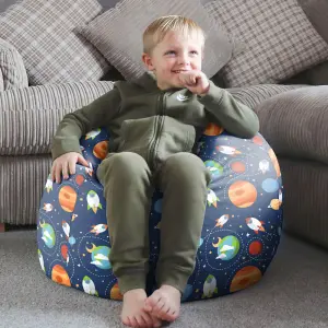 rucomfy Printed Indoor Outer Space Kids Classic Beanbag