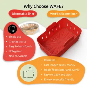 Wafe Air Fryer Liner Dual (Set of 2) Red