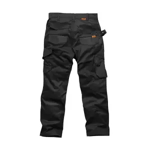 Scruffs Trade Flex Work Trousers Black Hardwearing - 32in Waist, 34in Leg