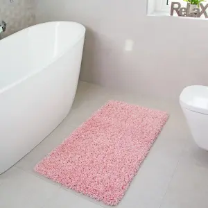 Soft Value Baby Pink Shaggy Area Rug 80x150cm