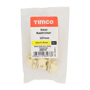 TIMCO Door Restrictor Electro Brass - 107mm