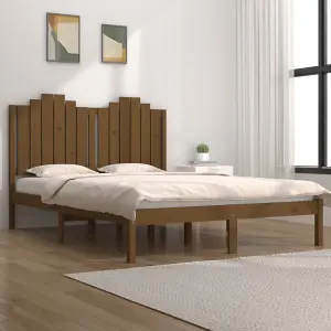 Berkfield Bed Frame Honey Brown Solid Wood Pine 120x200 cm