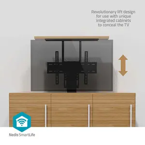 Smart Motorised Lift TV Stand for 37-80" Screen Max 60kg Adjustable Height with Remote Control