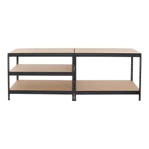 GoodHome Rand 5 shelf HDF & steel Shelving unit (H)1800mm (W)1276mm (D)400mm