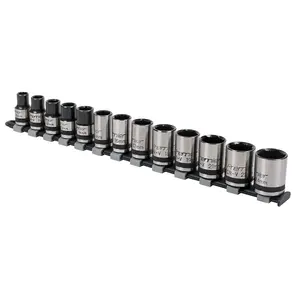 Sealey Socket Set 13 Pcs 1/2" Square Drive Lock-On 6 Point Black Series AK2742B