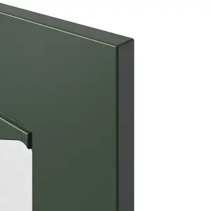 GoodHome Artemisia Matt dark green Shaker Glazed Cabinet door (W)500mm (H)715mm (T)18mm