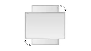 ALLboards Whiteboard dry erase ceramic surface aluminium frame 100x80 cm P3