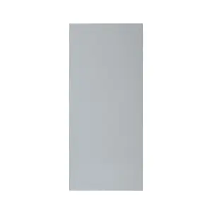 GoodHome Alisma High gloss grey Slab Tall wall Cabinet door (W)400mm (H)895mm (T)18mm