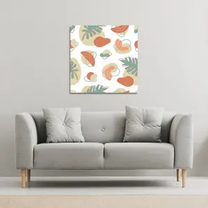 line art and botanical elements (Canvas Print) / 101 x 101 x 4cm