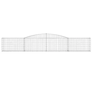 Berkfield Arched Gabion Baskets 9 pcs 400x30x60/80 cm Galvanised Iron