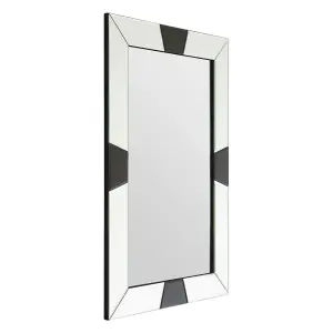 Maison by Premier Black Bevelled Border Detail Wall Mirror