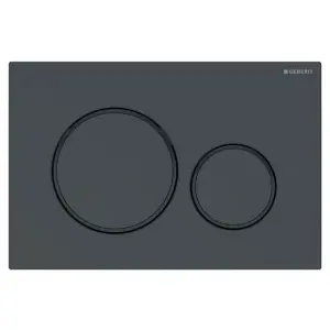 Geberit 115.882.DW.1 SIGMA20 Dual Flush Matt Black Flush Wall Plate