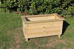 Trough Planters, Wooden Garden Pot/Tub for Plants - L40 x W80 x H40 cm - Fully Assembled