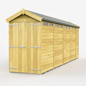 DIY Sheds 4x19 Apex Security Shed - Double Door