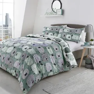 Dotty Sheep Fun Reversible Duvet Cover Set