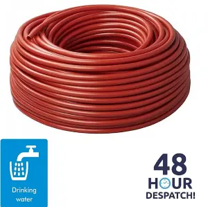 Fresh Food Safe Drinking Water Hose Pipe Caravan Motorhome Boat Red 10mm 3/8" 30 Metres